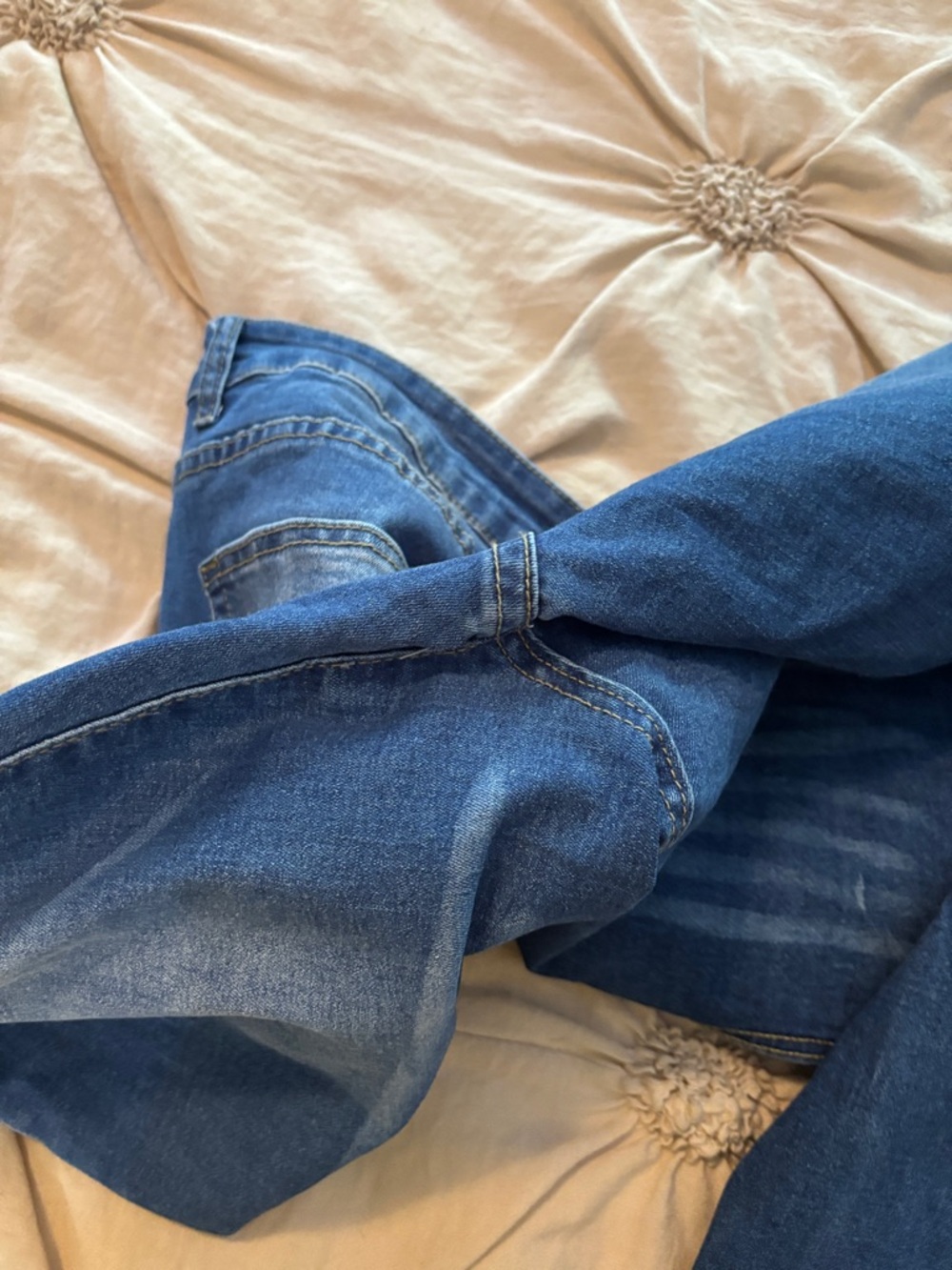 Wide Leg Women’s Jeans in Blue - Classic Flare Style - Picture 7 of 12